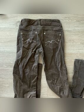 Y2k vintage Brown Corduroy Jeans pants size 25 small XS low rise mid rise